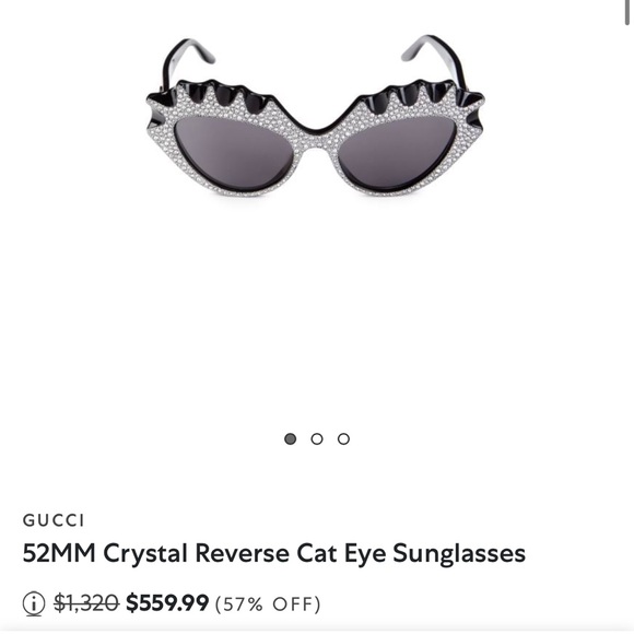 GUCCI HOLLYWOOD FOREVER Avant Garde Embellished Black Logo Sunglasses Resort - Picture 5 of 16